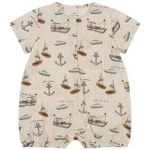 Konges Sløjd GOTS Ace Mønstret Romper Sail Away | Beige | 3 months