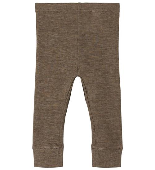 Se Name It Leggings - Uld - Rib - NbmWossa - Walnut ved KidsWorld