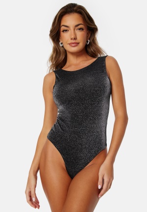 Se ONLY Amera S/L Glitter Body Black Detail:Silver M ved Bubbleroom