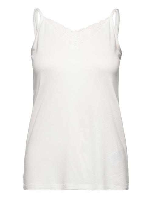 Esprit Collection Top With Lace, Lenzing™ Ecovero™ Esprit Collection White