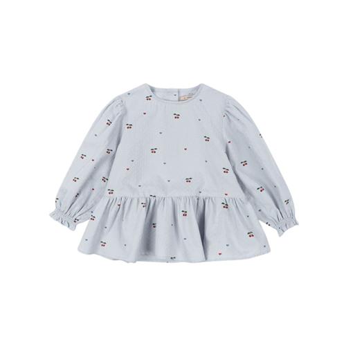 Se Konges Sløjd Evia Bluse Cherry Blue Coeur | Lyserød | 3 years ved Babyshop