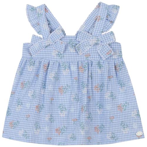 Tartine et Chocolat Gingham Blomstret Tanktop Blå | Blå | 9 months