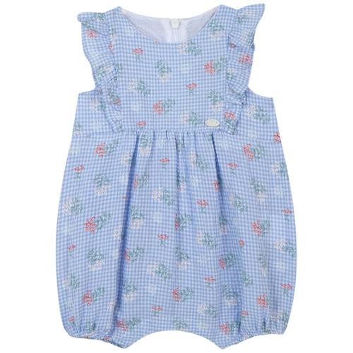 Se Tartine et Chocolat Gingham Blomstret Romper Blå | Blå | 18 months ved Babyshop