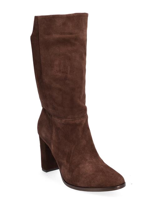 Se Lauren Ralph Lauren Artizan Ii Suede Boot Lauren Ralph Lauren Brown ved Booztlet