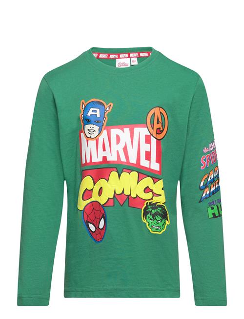 Se Marvel Long-Sleeved T-Shirt Marvel Green ved Booztlet