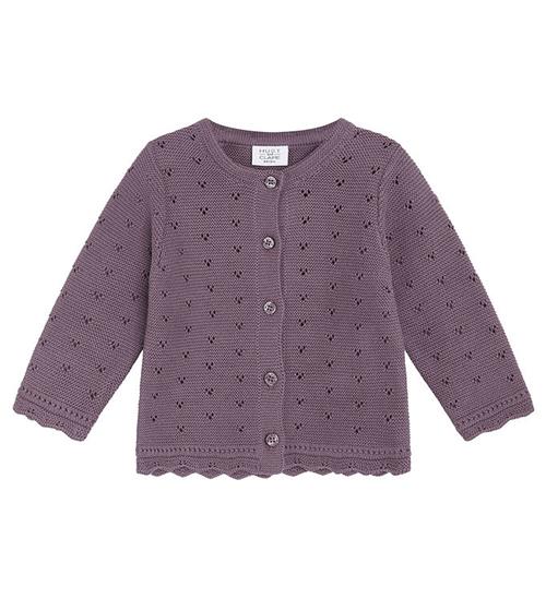 Hust and Claire Cardigan - Strik - Caren - Dark Plum m. HulmÃ¸nst