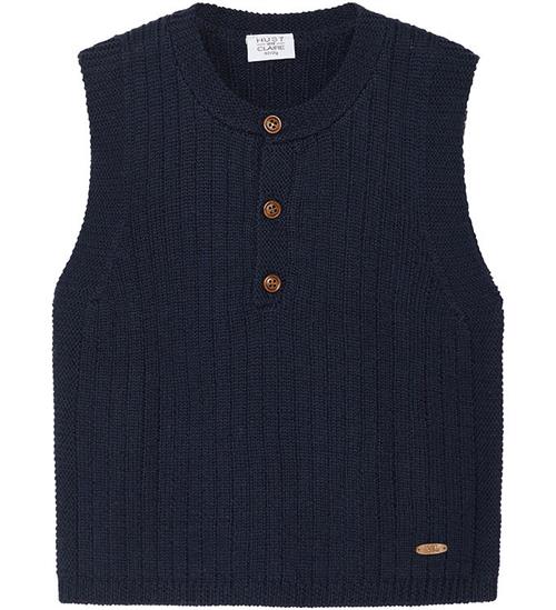 Se Hust and Claire Vest - Strik - Uld - Edi - More Navy ved KidsWorld