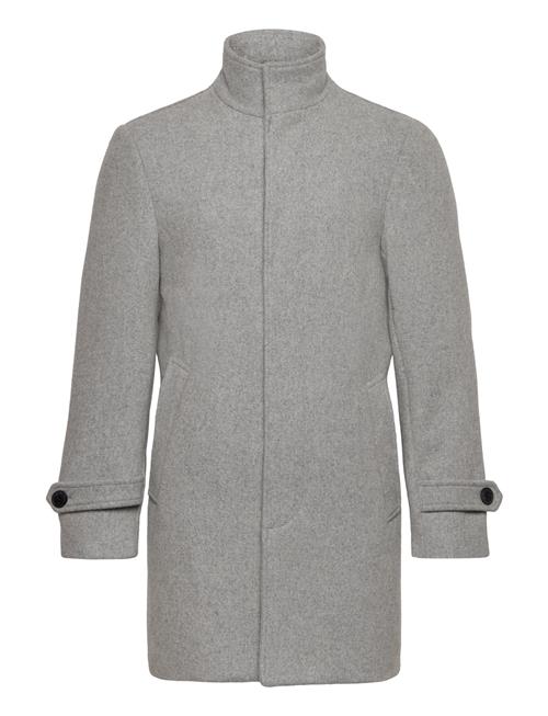 Lindbergh Recycled Wool Funnel Neck Coat Lindbergh Grey