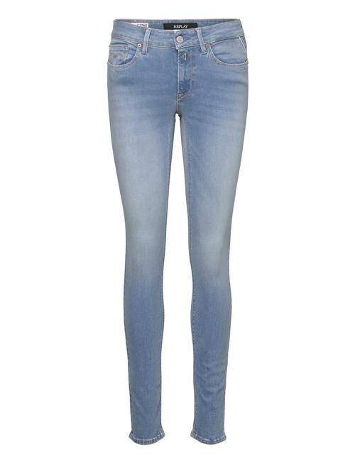 Se Replay New Luz Trousers Skinny Hyperflex Original Replay Blue ved Booztlet