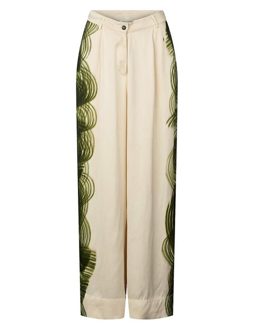 Se Rabens Saloner Swirl Pleat Wide Pant - Briana Rabens Sal R Cream ved Booztlet