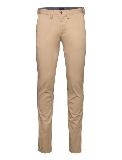 Se GANT Hallden Twill Chinos GANT Beige ved Booztlet