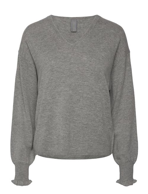 Se Culture Cuallida V-Neck Pullover Culture Grey ved Booztlet