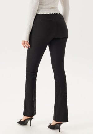 BUBBLEROOM Everly High Waist Stretchy Flared Trousers Black 42