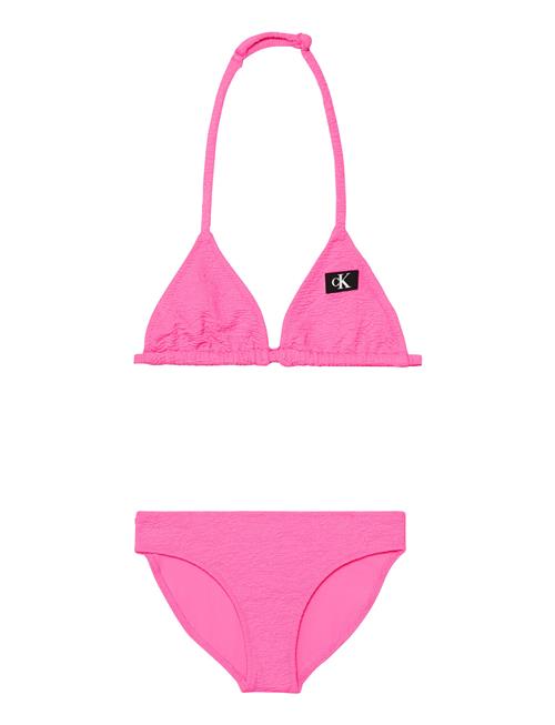 Calvin Klein Triangle Bikini Set Calvin Klein Pink