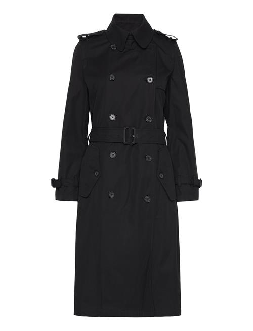 Lauren Ralph Lauren Water-Repellent Belted Twill Trench Coat Lauren Ralph Lauren Black