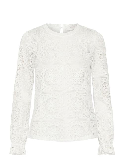 Cream Crtiley Lace Blouse Cream White