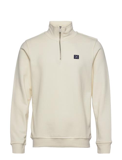 Se Clean Cut Copenhagen Basic Organic 1/2 Zip Sweat Clean Cut Copenhagen Cream ved Booztlet