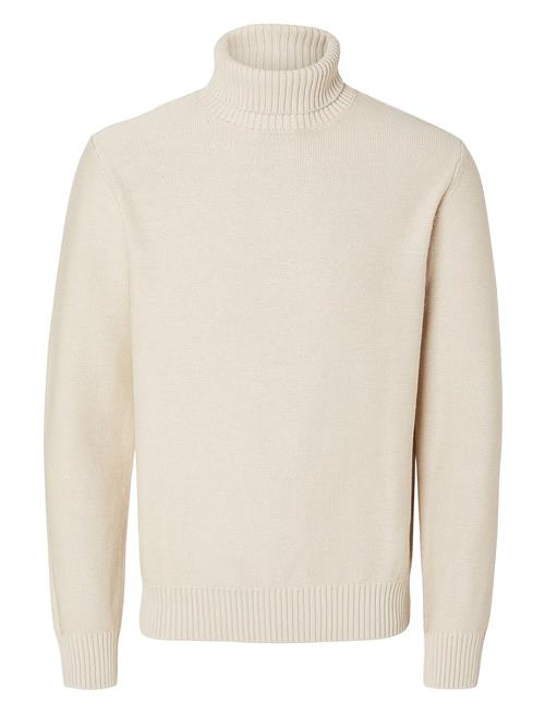 Se Selected Homme Slhaxel Ls Knit Roll Neck Noos Selected Homme Beige ved Booztlet