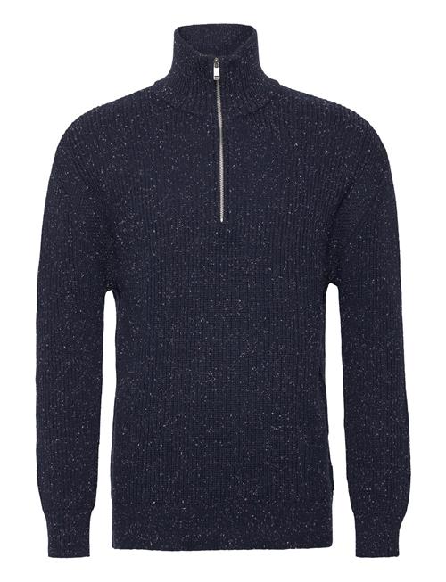 Tom Tailor Structured Knit Troyer Tom Tailor Navy