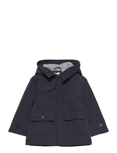 Mango Pockets Hooded Coat Mango Navy