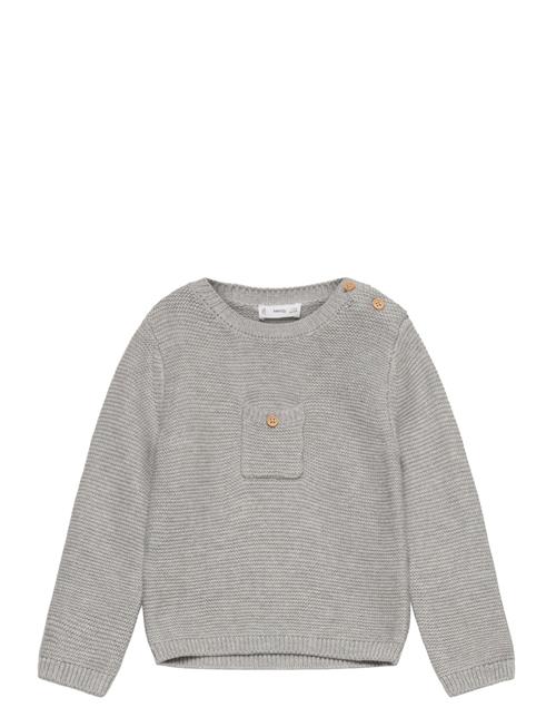 Mango Knit Pocket Sweater Mango Grey