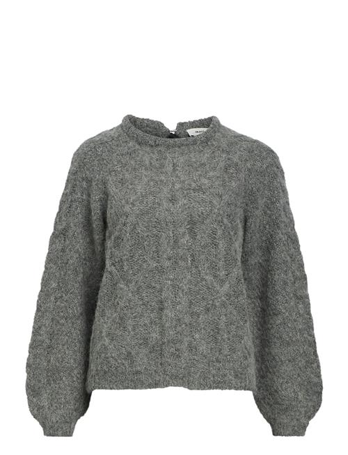 Se Object Objsmilla Knit Re L/S Pullover Cc1 Aw Object Grey ved Booztlet