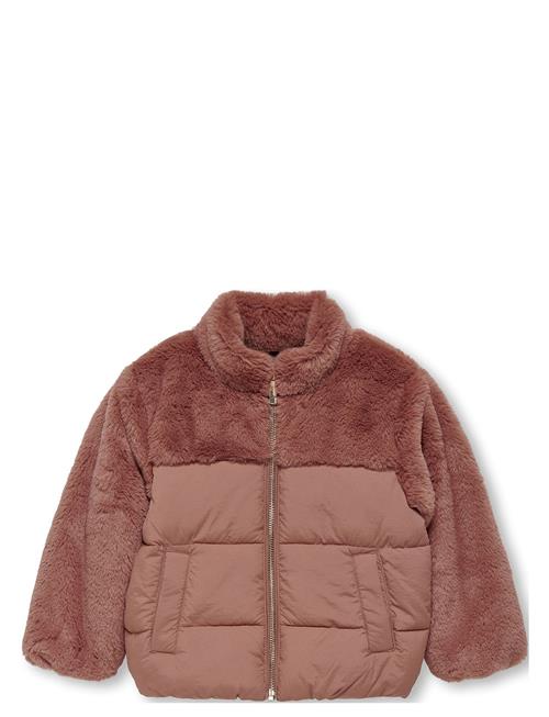 Se Kids Only Kmgwanja Fur Puffer Mix Coat Otw Kids Only Brown ved Booztlet