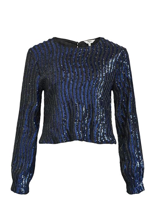 Se Object Objdotti Sansiba Re L/S Top 135 Object Blue ved Booztlet