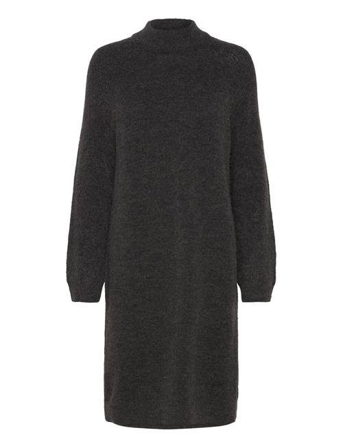 Slflulu Ls High Neck Knit Dress Selected Femme Grey