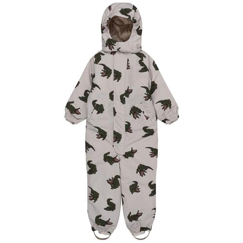 Se Konges Sløjd Crocodile Print Ski Suit White | Hvid | 12 months ved Babyshop