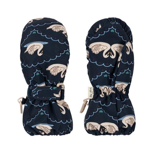 Se Konges Sløjd NOHR SNOW MITTENS SWAN ECLIPSE | Blå | 2-4 years ved Babyshop