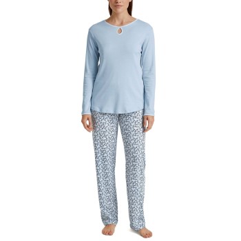 Calida Sweet Dreams Pyjamas Lyseblå m Møns bomuld X-Large Dame