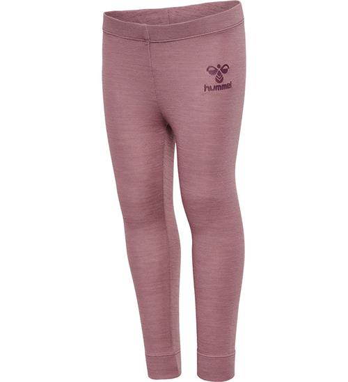 Se Hummel Hummel Leggings - Uld - HmlWolly - Twilight Mauve ved KidsWorld