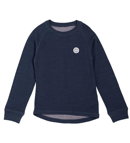 Se Viking Bluse - Uld/Bambus - Baselayer - Navy ved KidsWorld