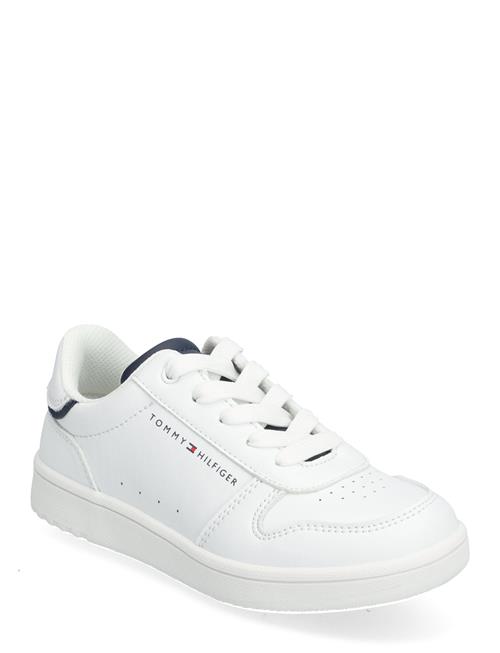 Se Tommy Hilfiger Low Cut Lace-Up Sneaker Tommy Hilfiger White ved Booztlet