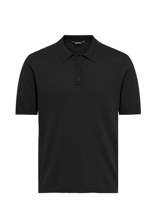 Se ONLY & SONS Onswyler Life Ss Polo Knit ONLY & SONS Black ved Booztlet