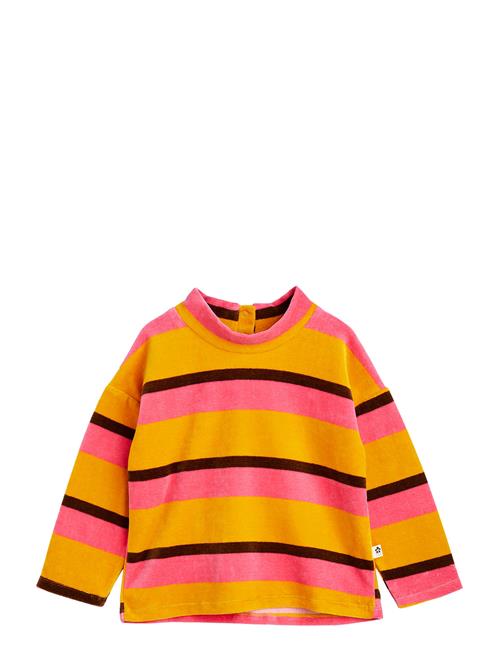 Mini Rodini Stripe Velour Sweater Mini Rodini Yellow