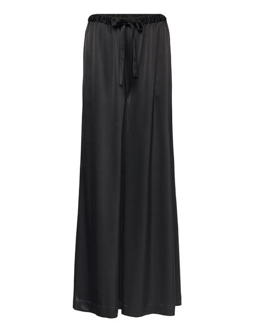 Se Polo Ralph Lauren Cropped Satin Wide-Leg Pant Polo Ralph Lauren Black ved Booztlet