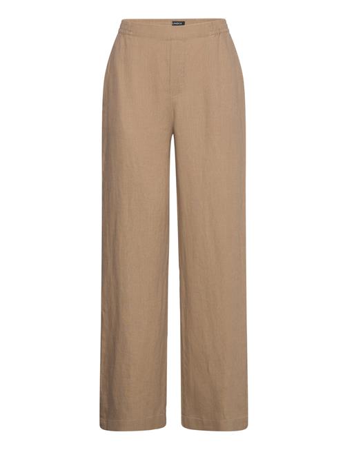 Se Lindex Trousers Bella Pure Linen Lindex Beige ved Booztlet