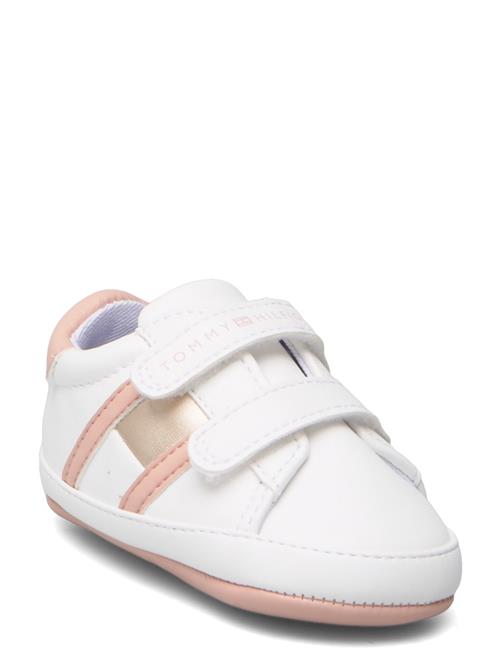 Flag Low Cut Velcro Sneaker White/Pink Tommy Hilfiger White