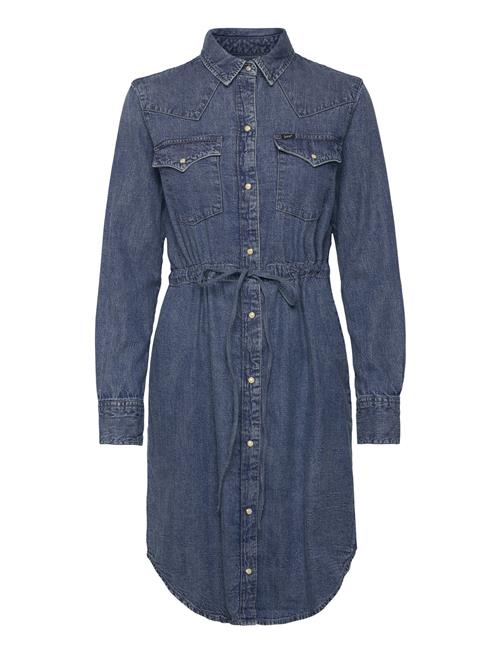 Lee Jeans Western Shirt Dress Lee Jeans Blue