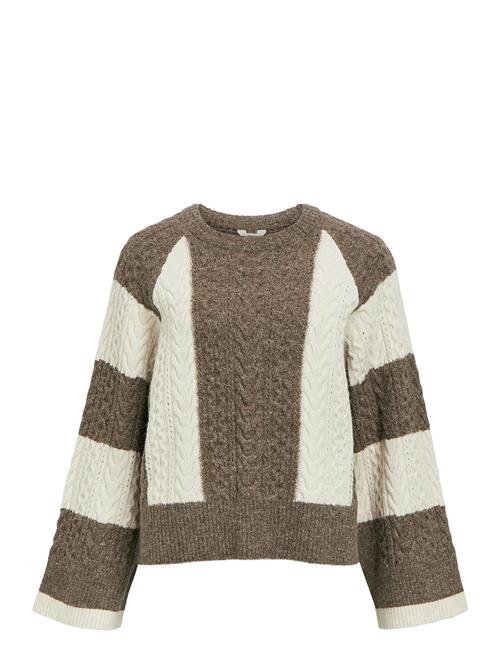 Se Object Objrosa Knit L/S Re Pullover 134 Object Brown ved Booztlet