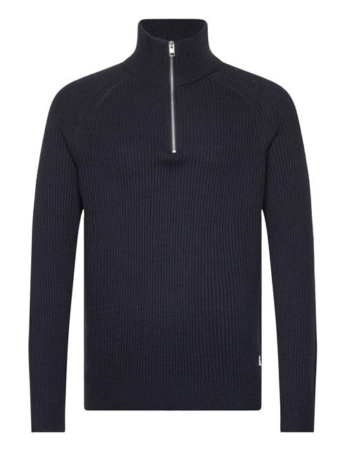 Se Jack & Jones Jjpannel Knit Half Zip Aw24 Jack & J S Navy ved Booztlet