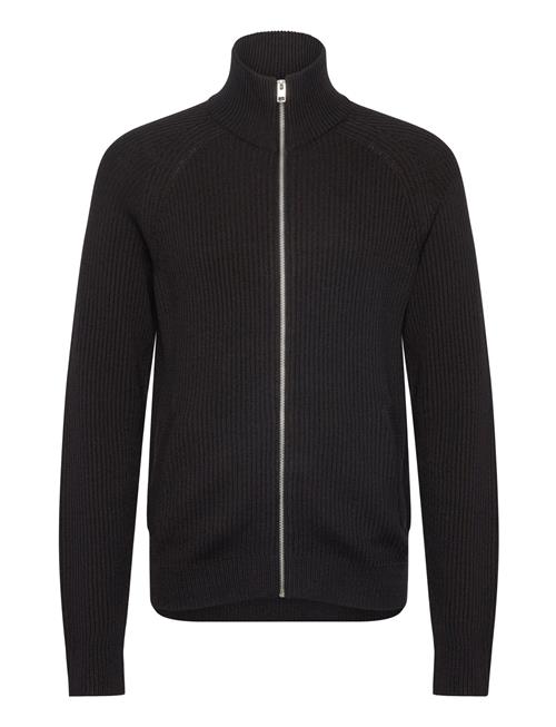 Se Jack & Jones Jjpannel Knit Zip Cardigan Aw24 Jack & J S Black ved Booztlet