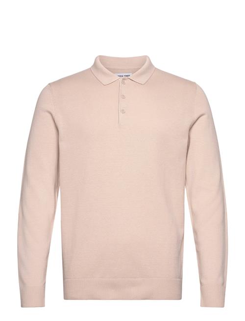 Se Jack & Jones Jjfred Knit Ls Polo Aw24 Jack & J S Pink ved Booztlet