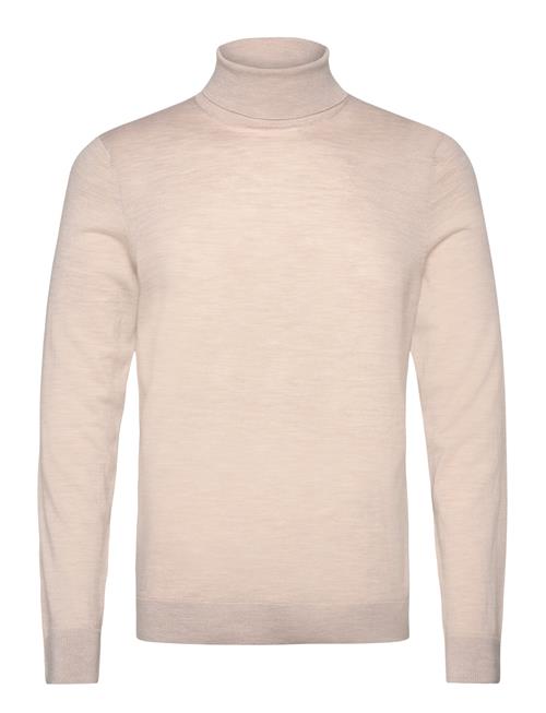 Se Selected Homme Slhtray Ls Knit Merino Roll Neck Noos Selected Homme Beige ved Booztlet