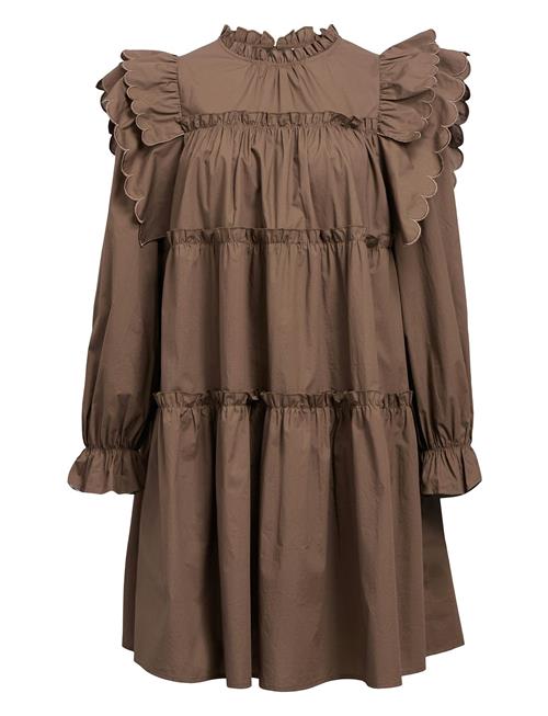 Object Objhope L/S Short Dress Div Object Brown