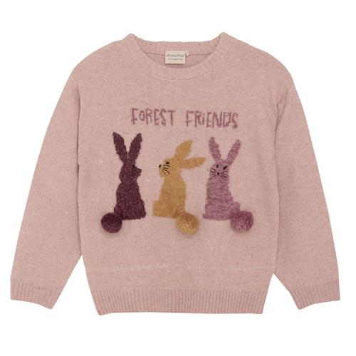 Se Minymo Pullover LS Knit Pale Mauve Pullover LS Strik Pale Mauve | Lyserød | 110 cm ved Babyshop