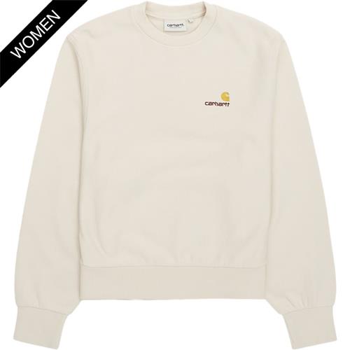 Se Carhartt Women W American Script Sweat I033649 Sweatshirts Moonbeam ved Quint