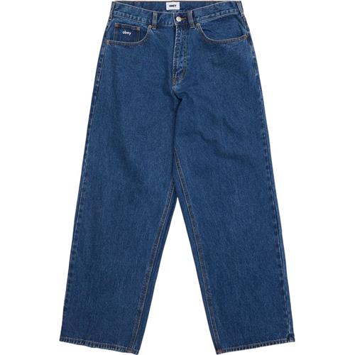 Obey Bigwig Baggy Denim 142010087 Jeans Denim Stone Wash